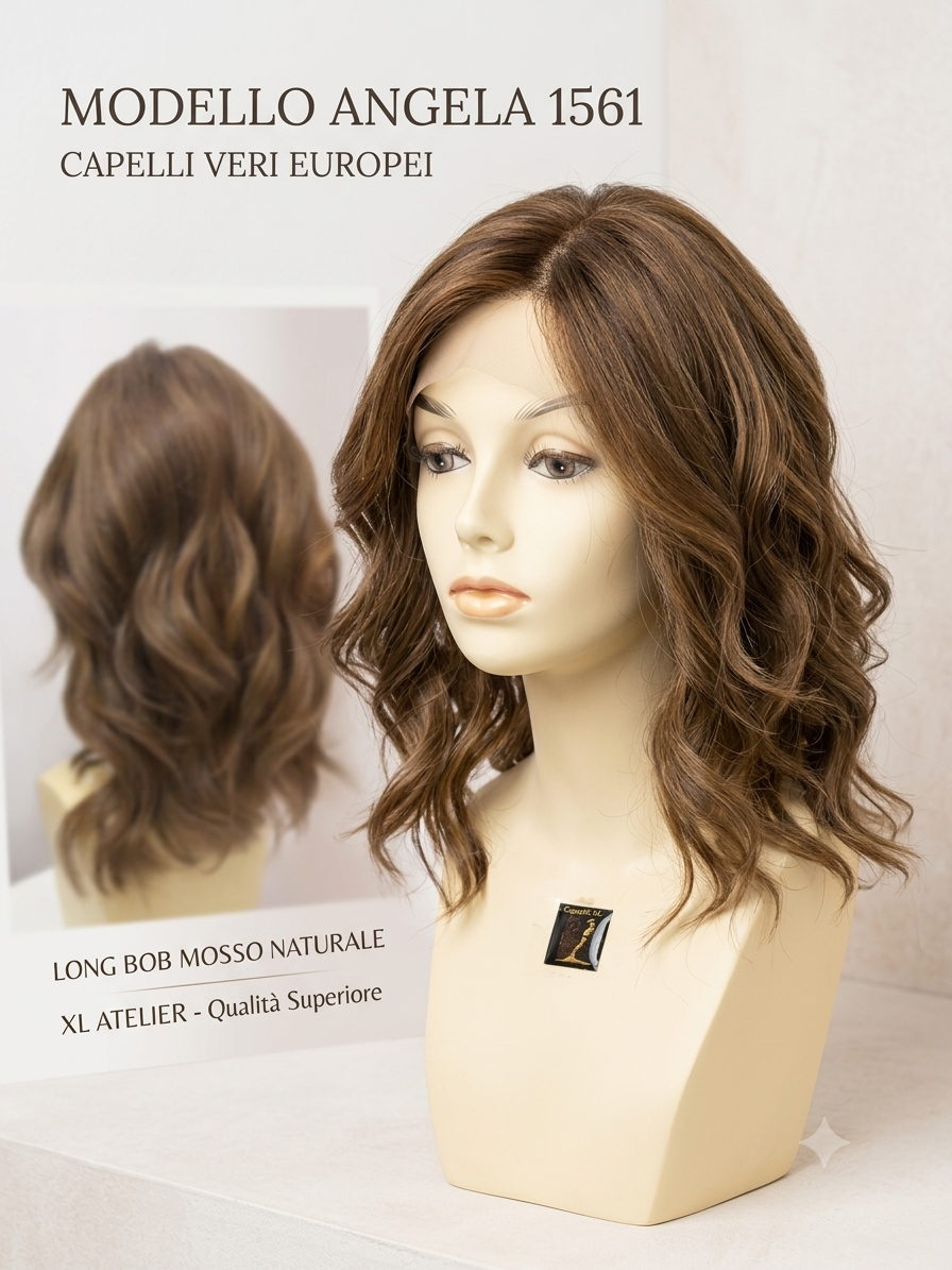 Parrucca di capelli veri remy vergini capelli lisci Mossi o ricci Colore castano naturale fatta su misura